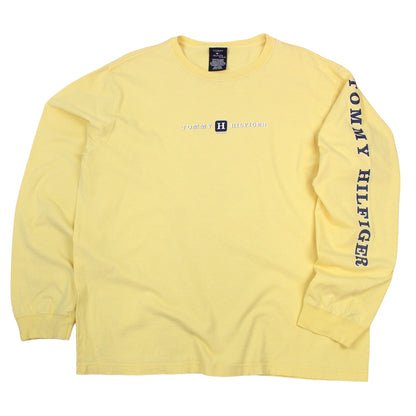 00s Tommy Hilfiger Yellow T-Shirt (XL)