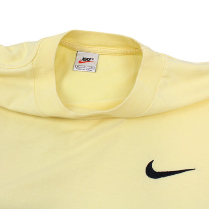 90s Nike Yellow Embroidered T-Shirt (M)