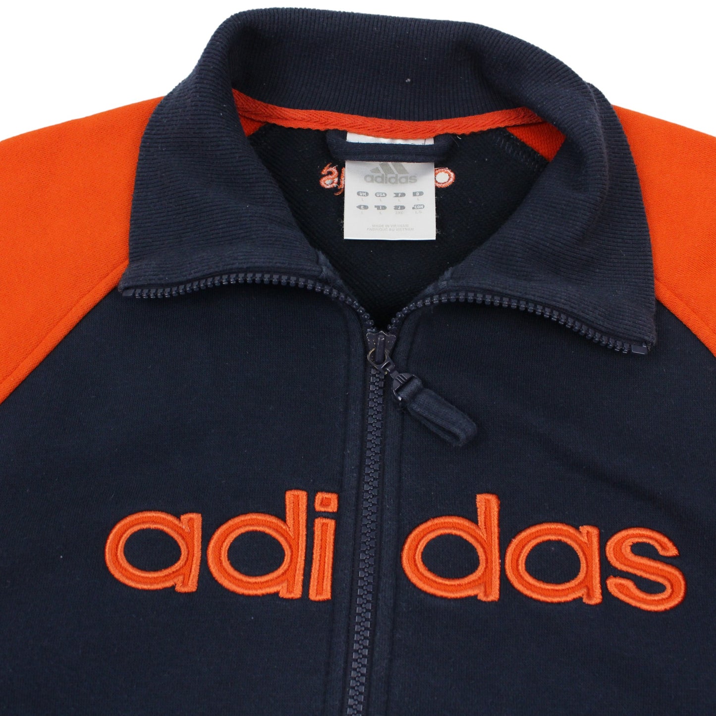 00s Adidas Navy Cotton Track Jacket (L)