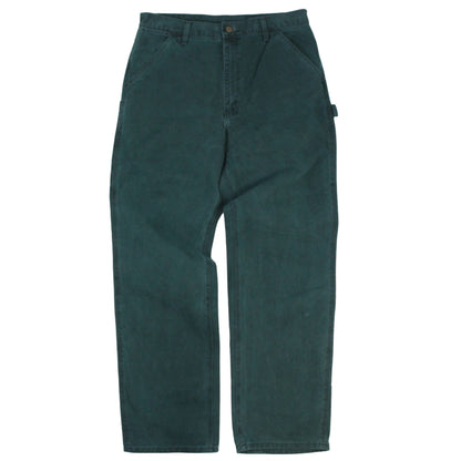 90s Carhart Green Relaxed Heavy Work Trousers (W36" X L34")