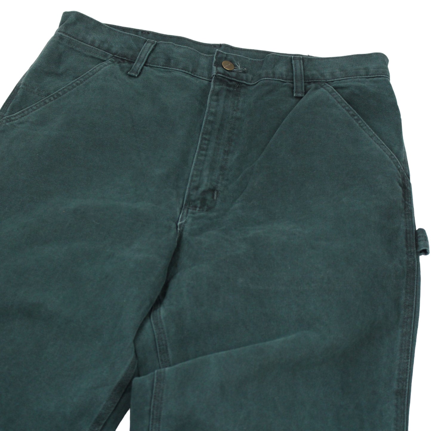 90s Carhart Green Relaxed Heavy Work Trousers (W36" X L34")