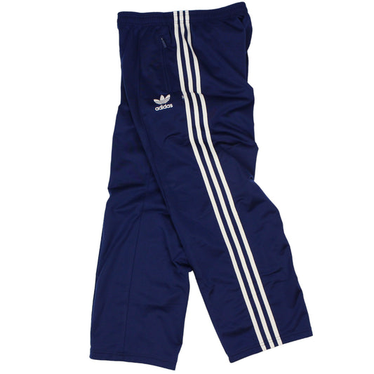 90s Adidas Navy Baggy Tracksuit Bottoms (M)