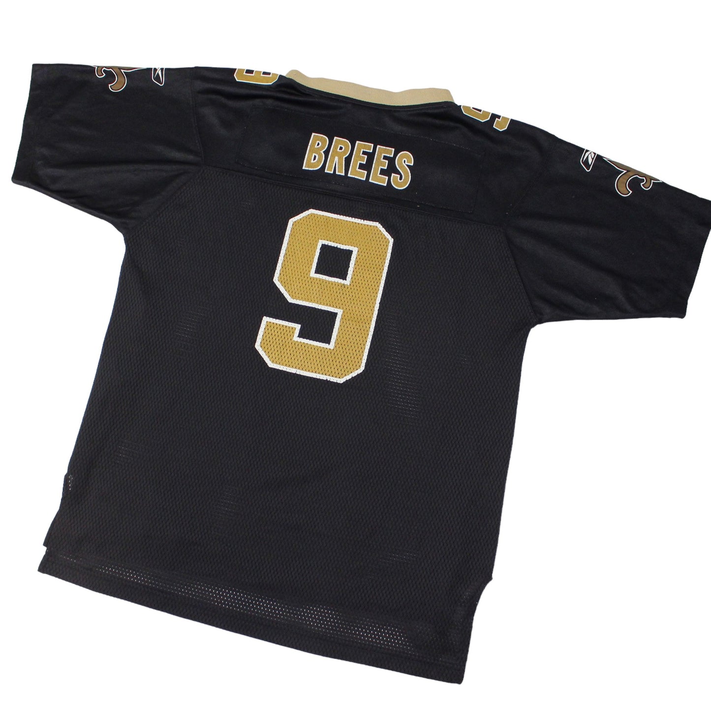 00s New Orleans Saints Reebok #9 Brees Black Jersey (S)