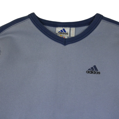 90s Adidas Blue Embroidered Sweatshirt (M)