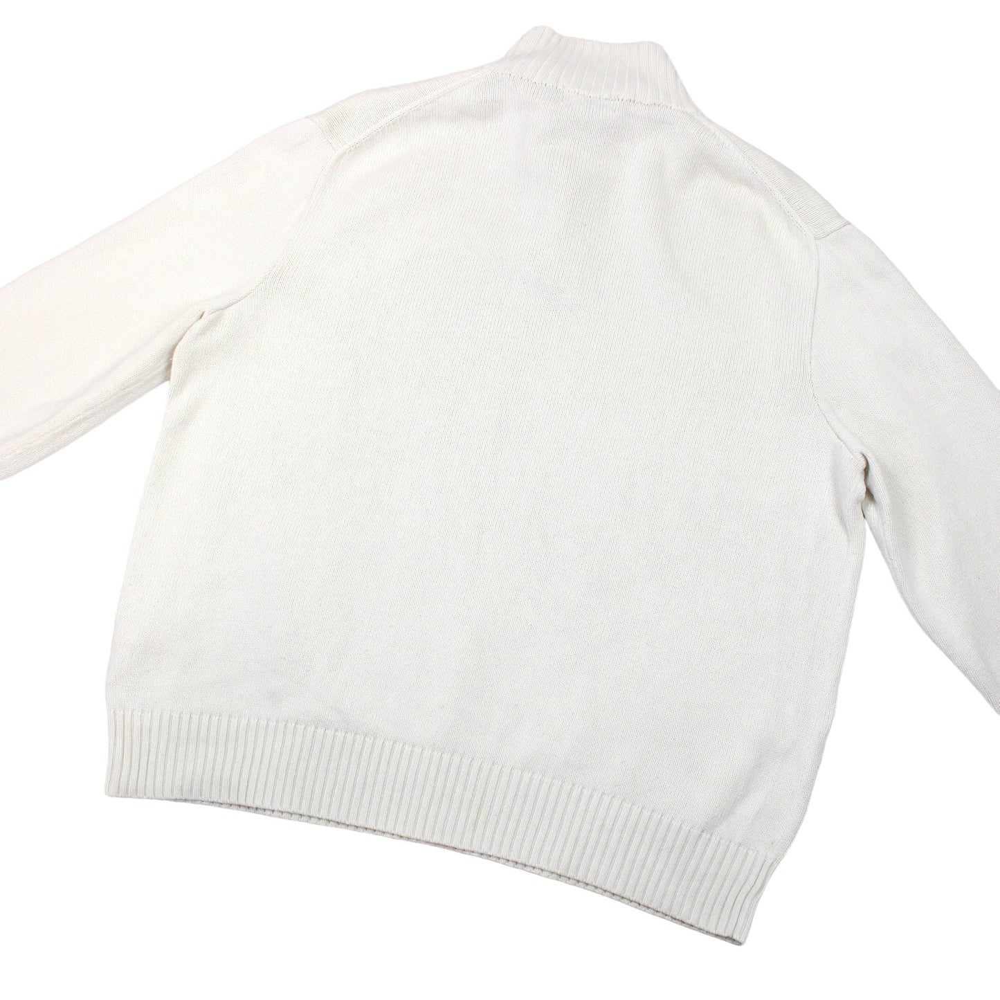 Polo Ralph Lauren Cream Knitted 1/4 Button Jumper (XL)