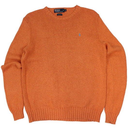 00s Polo Ralph Lauren Orange Knitted Jumper (M)