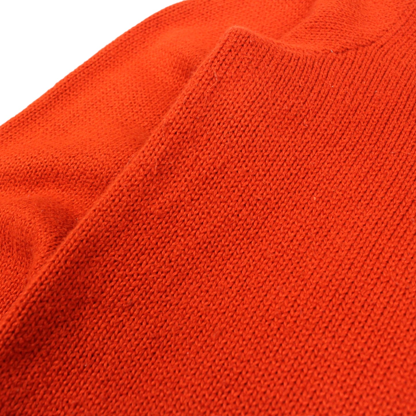 00s Polo Ralph Lauren Orange Heavy Knitted 1/4 Zip Jumper (M)