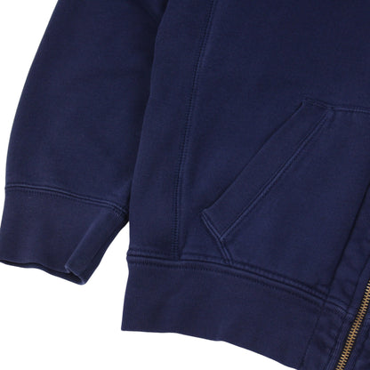 00s Polo Ralph Lauren Navy Heavy Full Zip Hoodie (M)