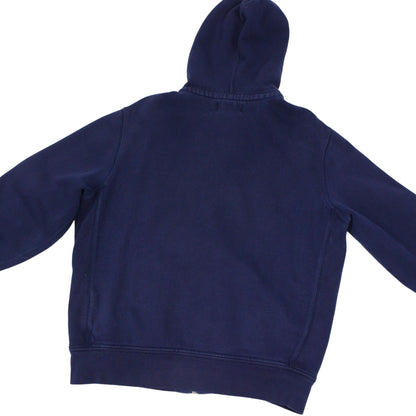 00s Polo Ralph Lauren Navy Heavy Full Zip Hoodie (M)