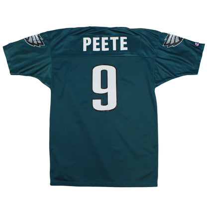 00s Philadelphia Eagles Green Champion #9 Peete Jersey (L)