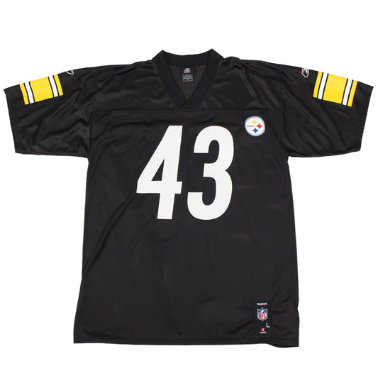 Pittsburgh Steelers Reebok Black #43 Polamalu Jersey (XL)