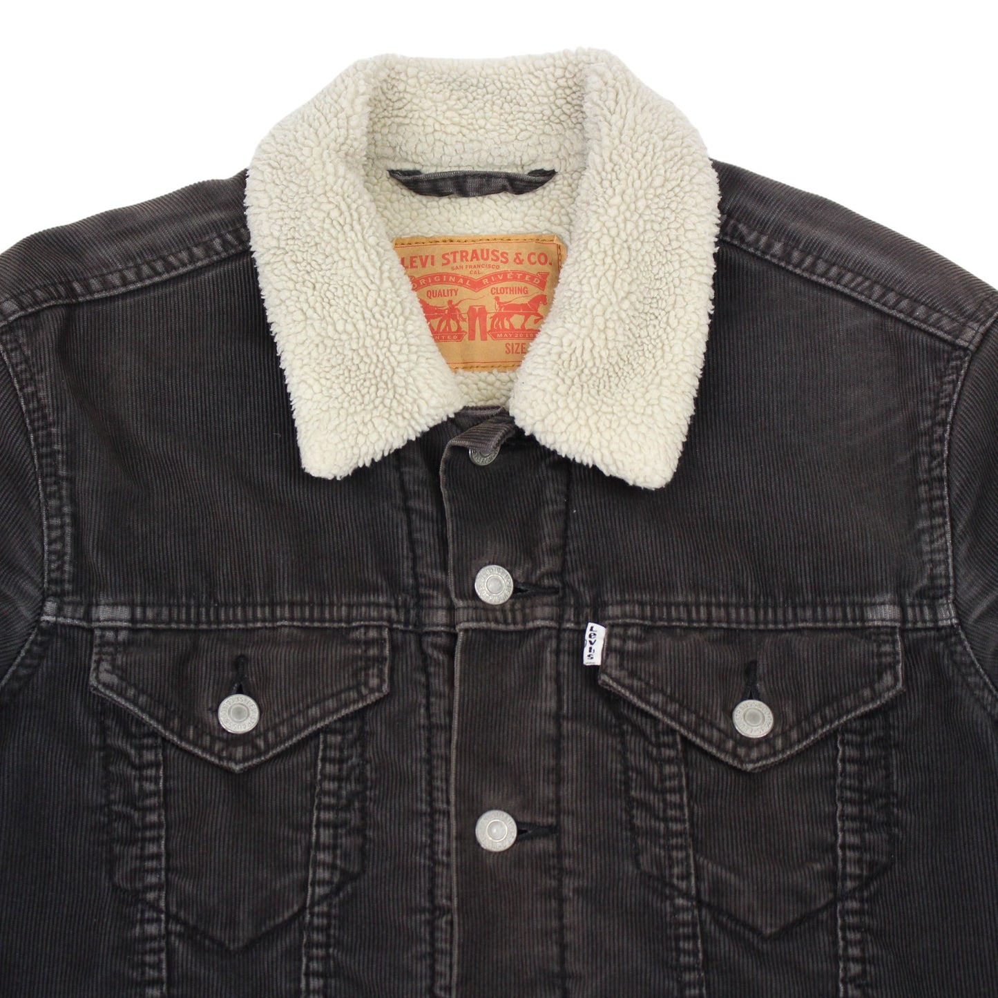 Levi's Brown Corduroy Sherpa Trucker Jacket (S)