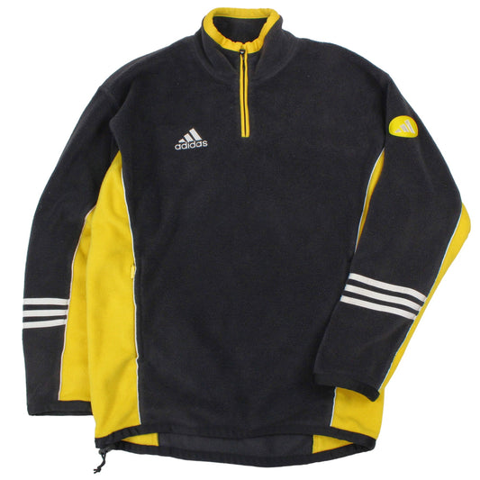 90s Adidas Black 1/4 Zip Fleece (L)