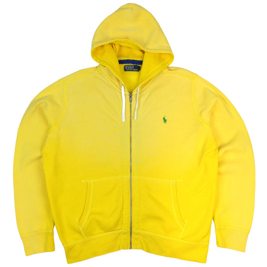 Polo Ralph Lauren Yellow Heavy Full Zip Hoodie (XL)