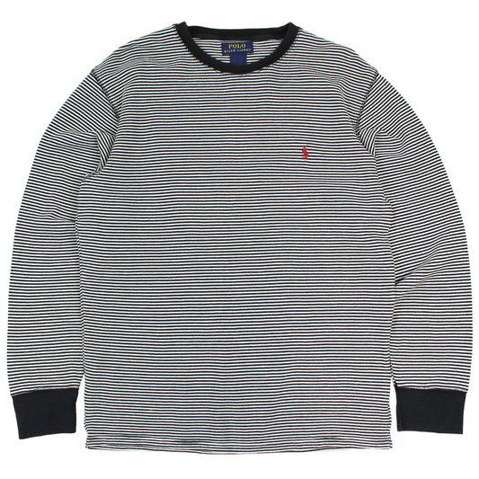 Polo Ralph Lauren Black/White Striped Thin Sweatshirt (M)