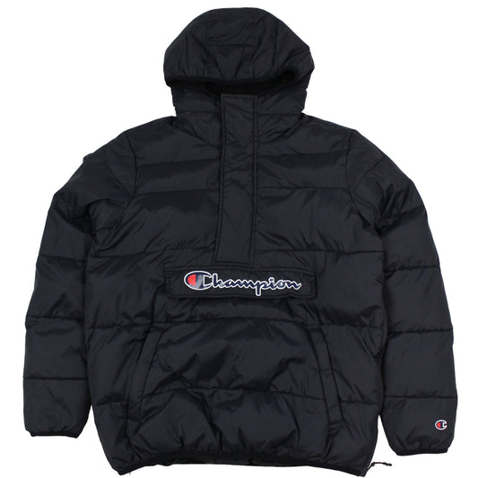 00s Champion Black Pullover Down/Puffer Jacket (M)