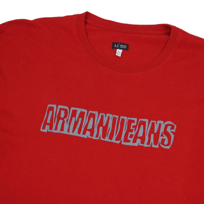 00s Armani Jeans Red T-Shirt (L)