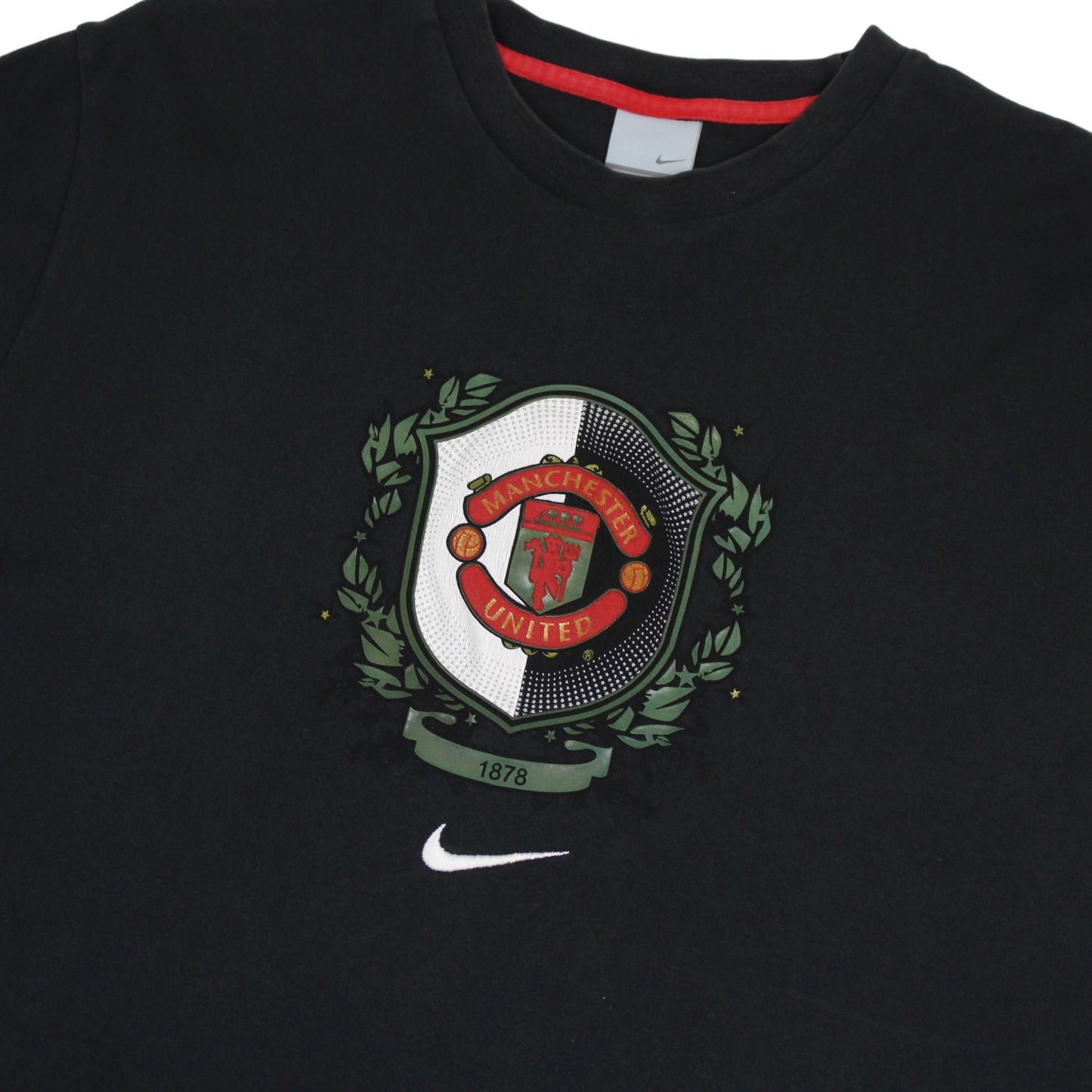 00s Nike Manchester United Black T-Shirt (M)