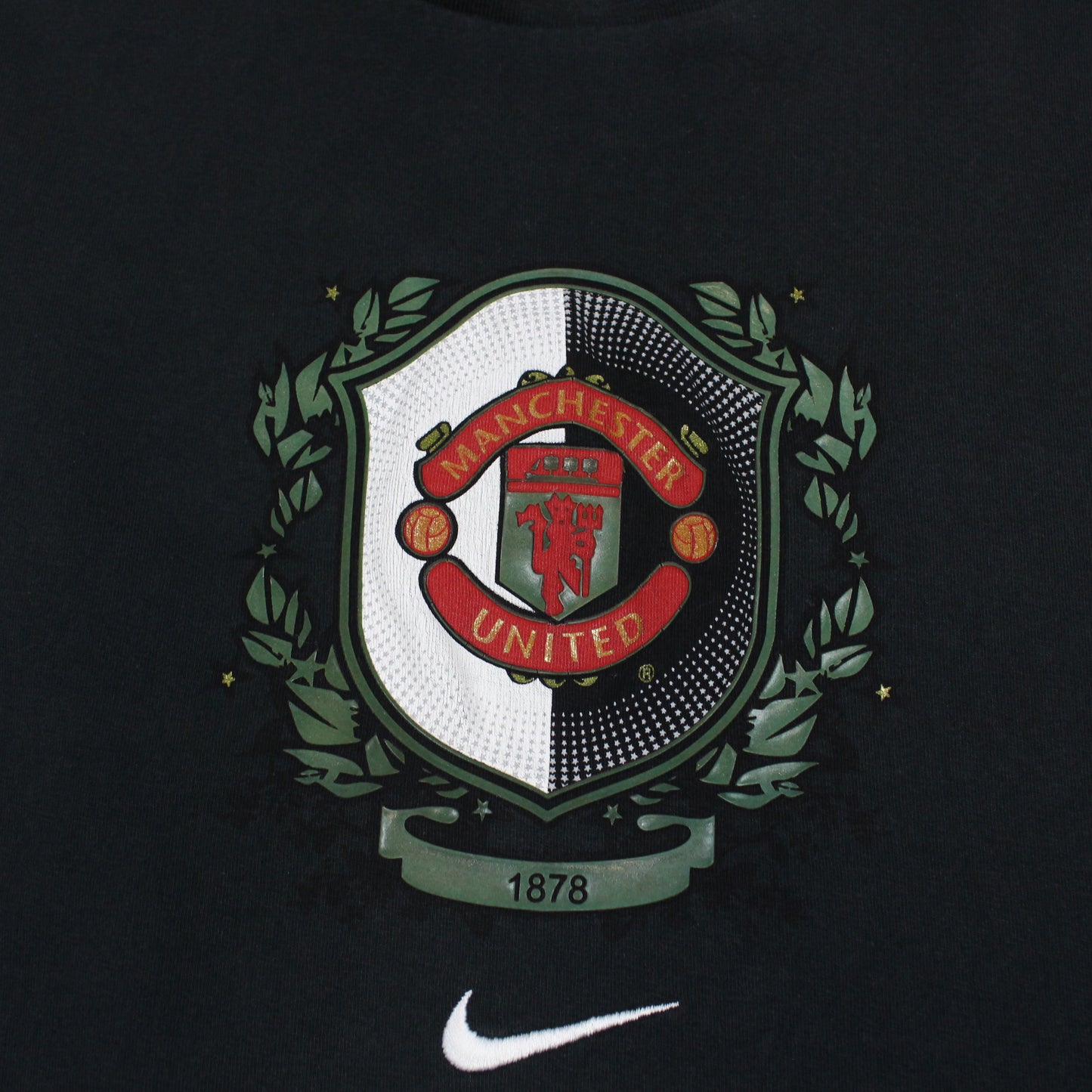 00s Nike Manchester United Black T-Shirt (M)