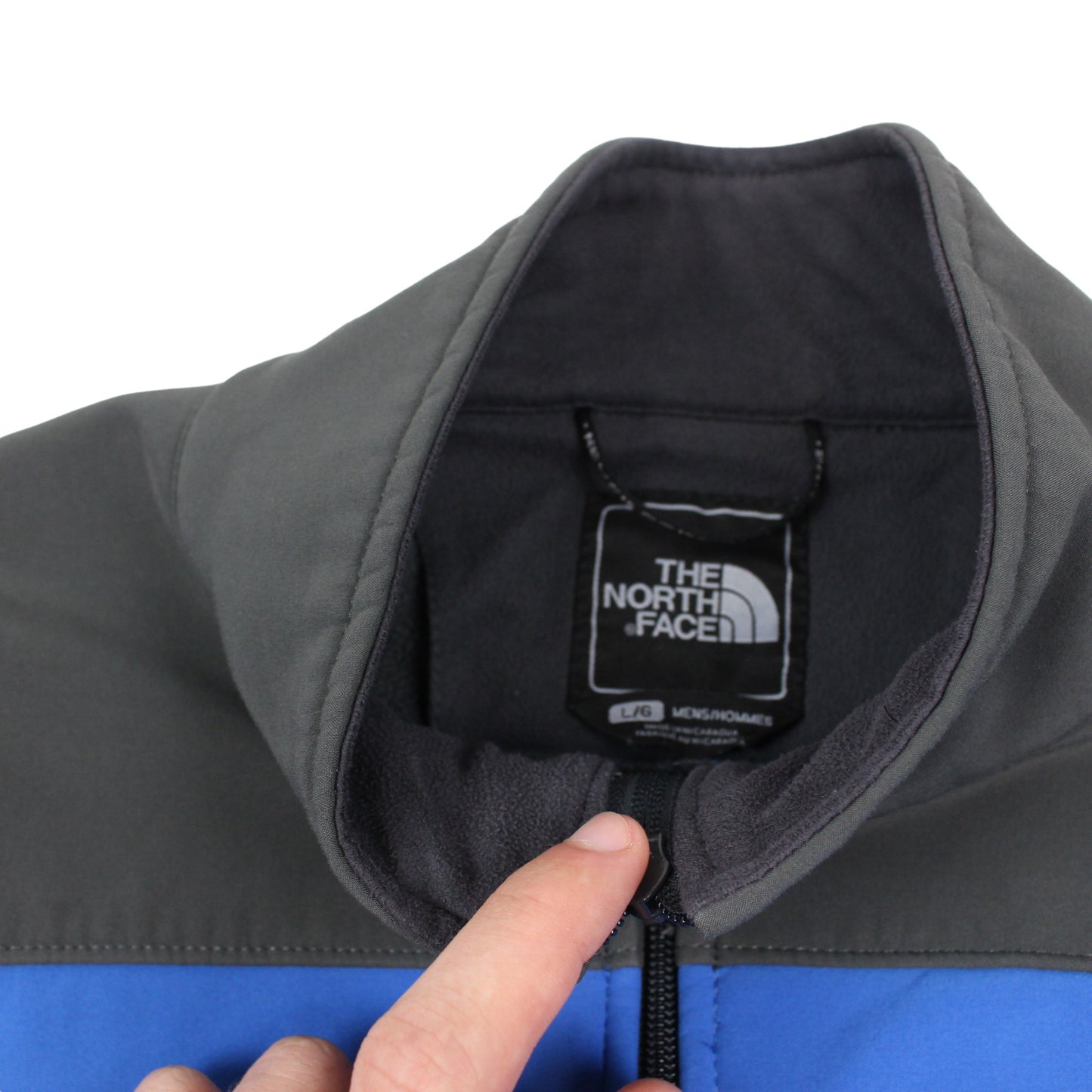 The North Face Grey/Blue Soft Shell Jacket (L)