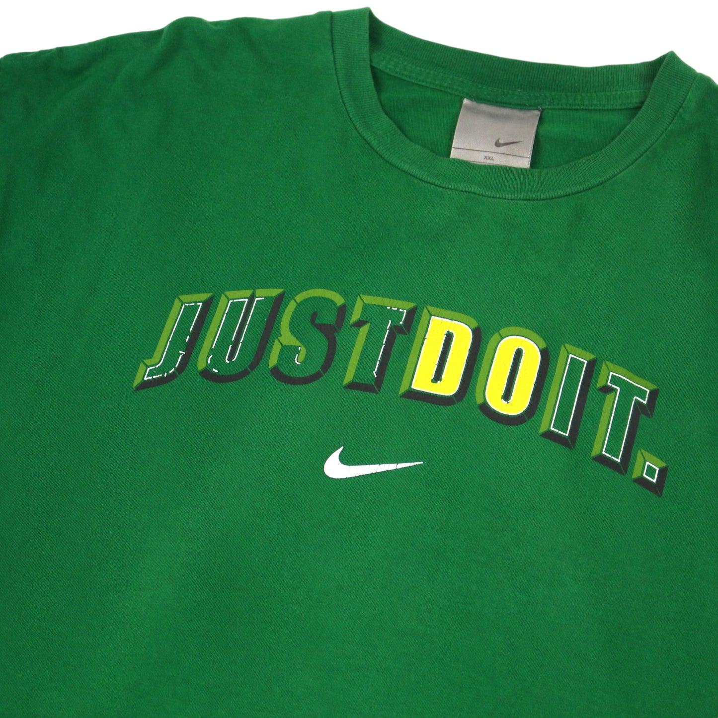 00s Nike 'Just Do It' Green T-Shirt (XL)