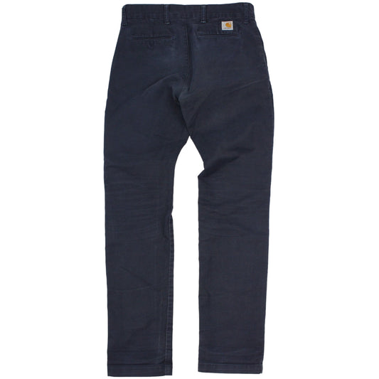 Carhartt Navy Chino Trousers (W30" X L32")