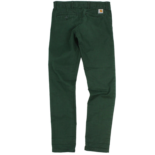 Carhartt Green Slim Chino Trousers (W29" X L32")