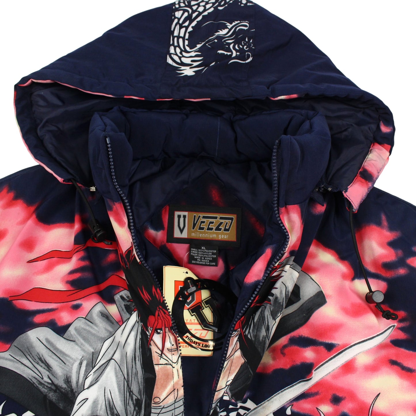 90s Rurouni Kenshin Veezo Anime Puffer Jacket NWT (XL)