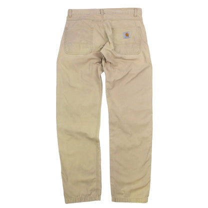 Carhartt Beige Straight Fit Trousers (W32" X L32")