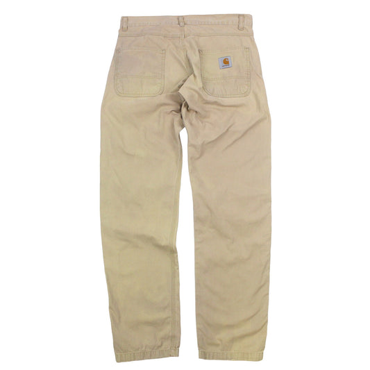 Carhartt Beige Straight Fit Trousers (W32" X L32")