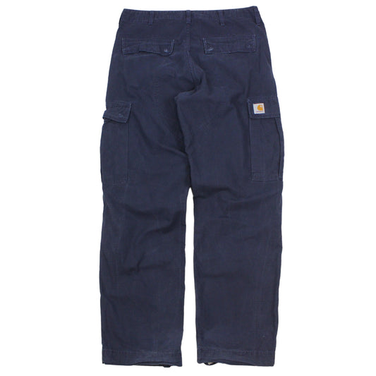 Carhartt WIP Navy Baggy Cargo Trousers (W32" X L32")