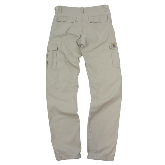 Carhartt Cream Slim Fit Cargo Trousers (W26" X L32")