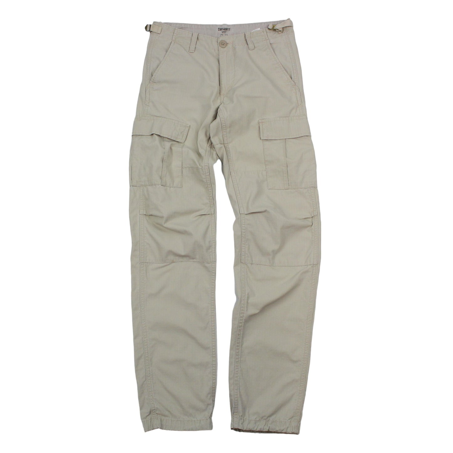 Carhartt Cream Slim Fit Cargo Trousers (W26" X L32")