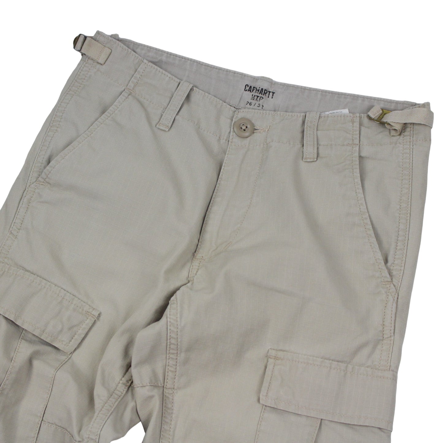 Carhartt Cream Slim Fit Cargo Trousers (W26" X L32")