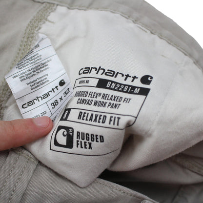 Carhartt Cream Baggy Carpenter Trousers (W38" X L32")