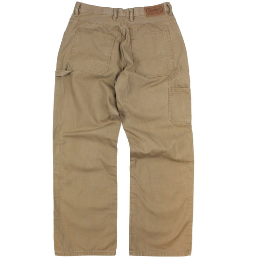 Schmitt Heavy Beige Baggy Carpenter Work Trousers (W36" X L32")