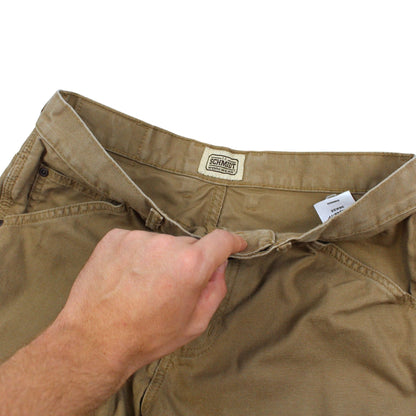 Schmitt Heavy Beige Baggy Carpenter Work Trousers (W36" X L32")