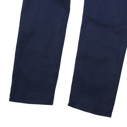 00s Carhartt Heavy Navy Regular Tapered Work Trousers (W33" X L32")