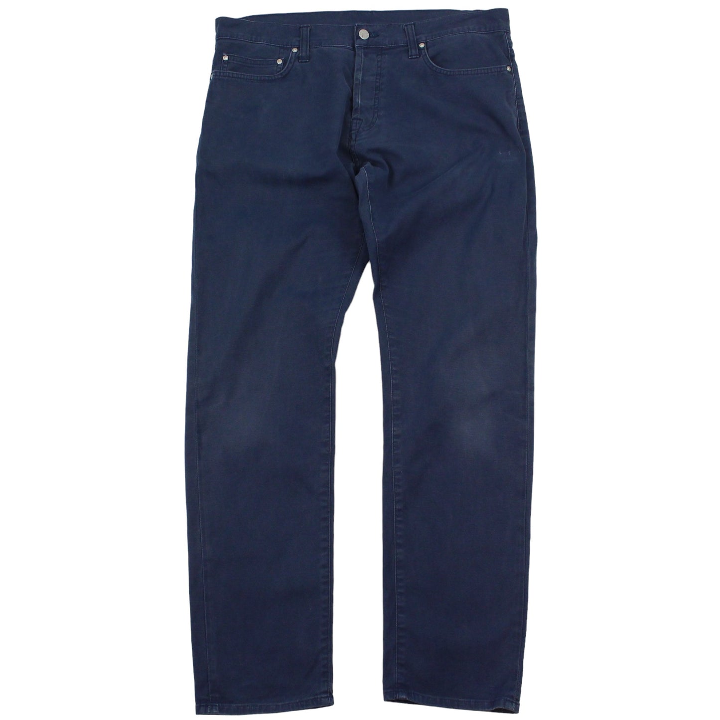 00s Carhartt Heavy Navy Regular Tapered Work Trousers (W33" X L32")