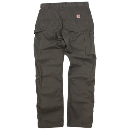 Carhartt Heavy Green Baggy Carpenter Work Trousers (W34" X L32")