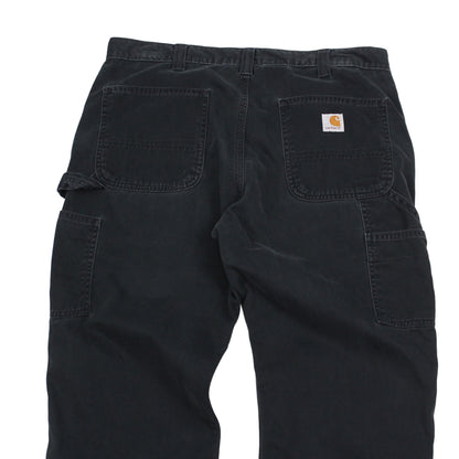 Carhartt Heavy Black Baggy Carpenter Work Trousers (W36" X L30")