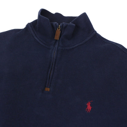 Polo Ralph Lauren Navy 1/4 Zip Sweatshirt (L)