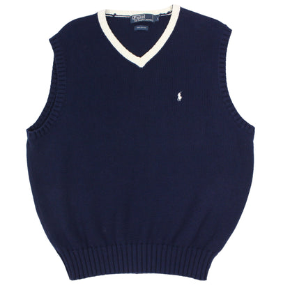 00s Polo Ralph Lauren Heavy Knitted Sweater Vest (L)