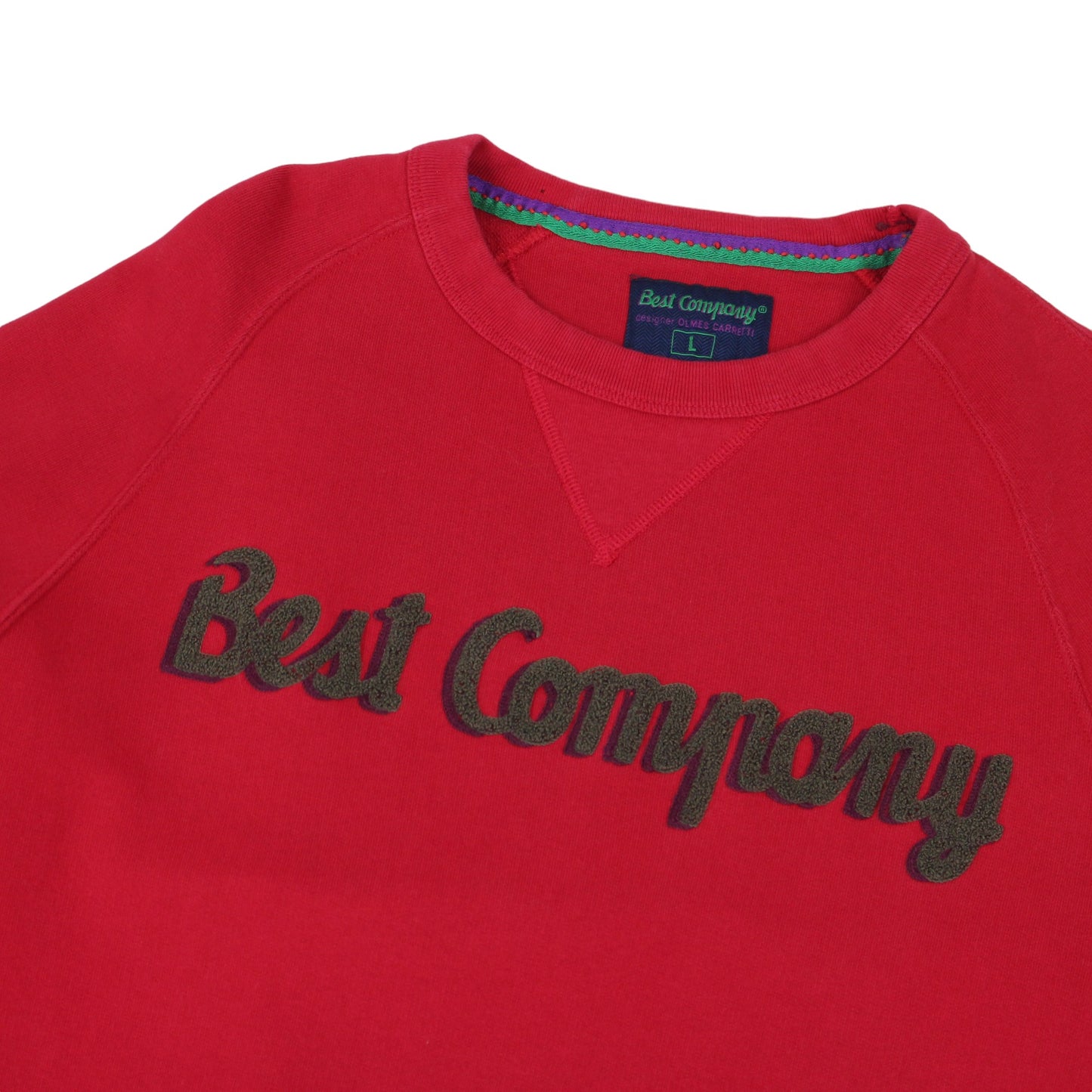 00s Best Company Red Embroidered Sweatshirt (M)