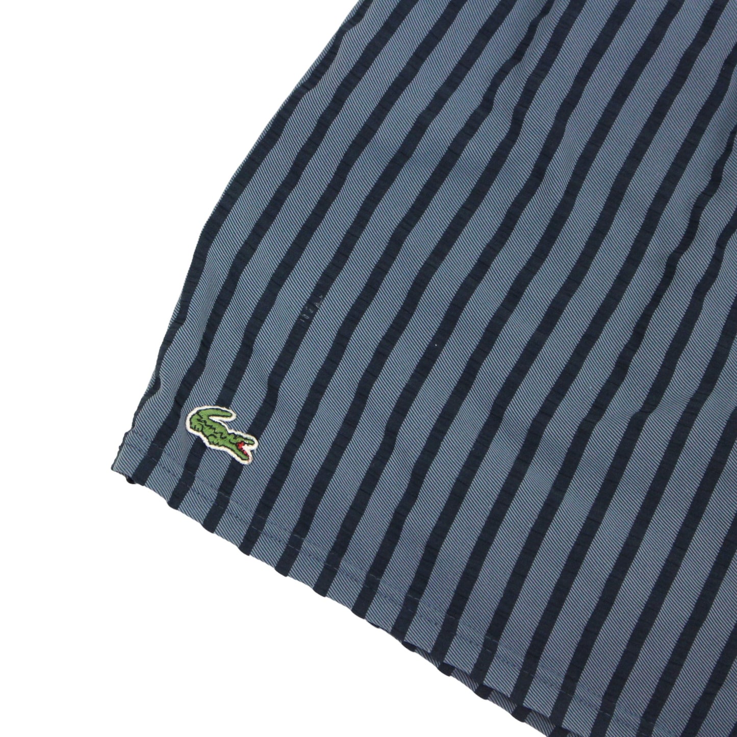 00s Lacoste Blue Striped Swim Shorts (L)