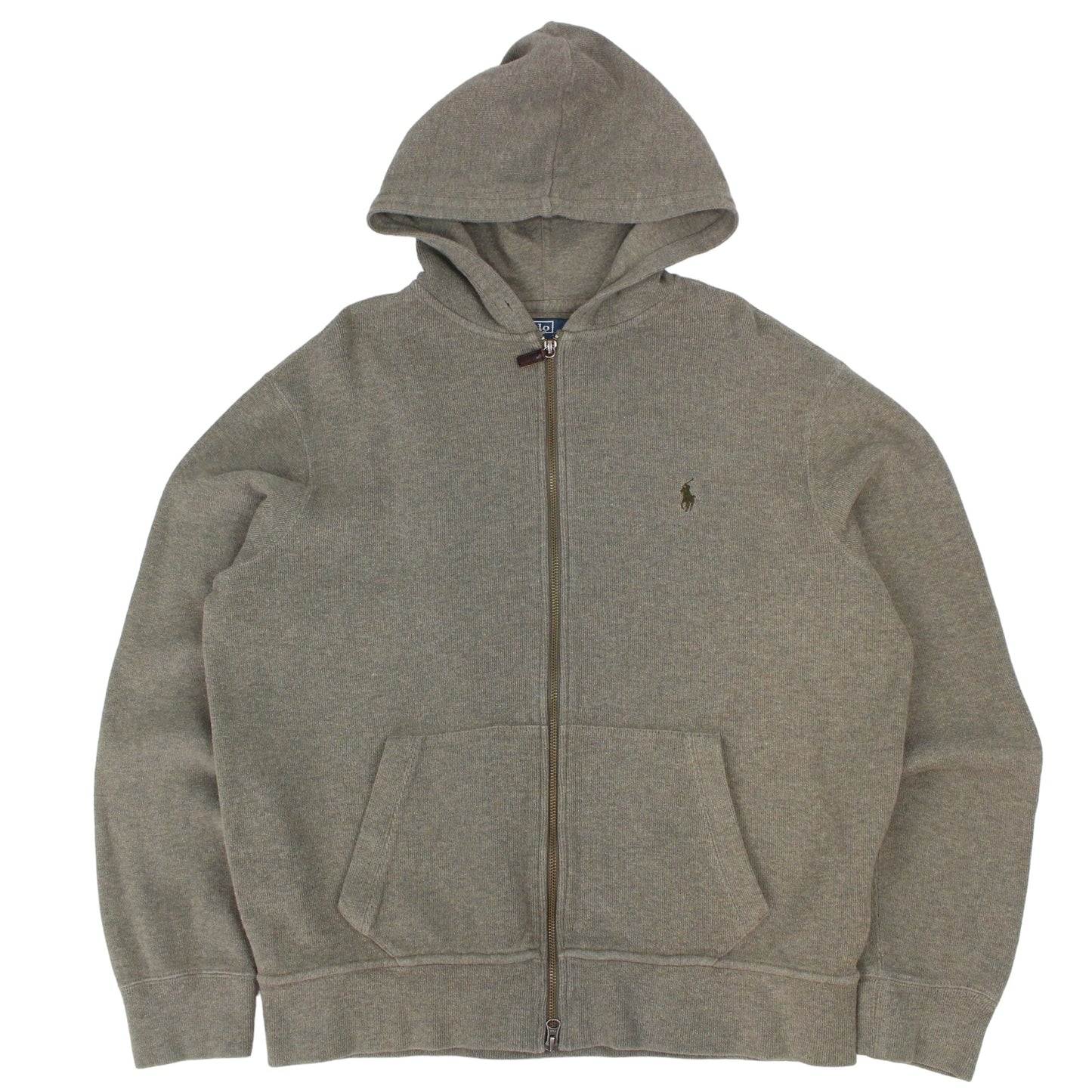 00s Polo Ralph Lauren Brown Full Zip Hoodie (L)