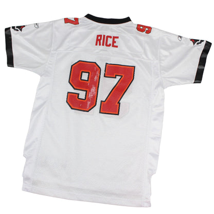 00s Tampa Bay Buccaneers  Reebok White #97 Rice Jersey (M)