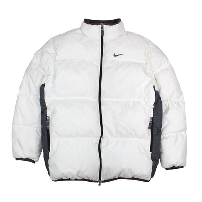 00s Nike White Down Puffer Jacket (XL)