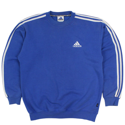 90s Adidas Blue Embroidered Sweatshirt (M)