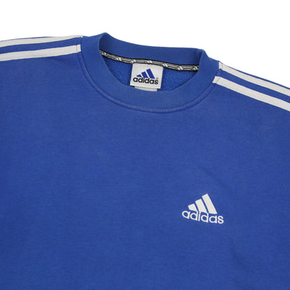 90s Adidas Blue Embroidered Sweatshirt (M)